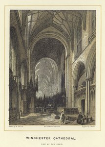 Winchester Katedrali, koro manzarası by English School