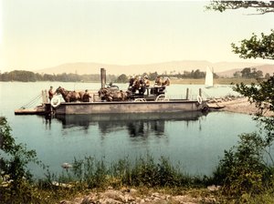 Windermere Buharlı Feribot (el ile renklendirilmiş fotoğraf) by English School