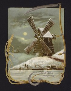 Karda yel değirmeni (chromolitho) by English School