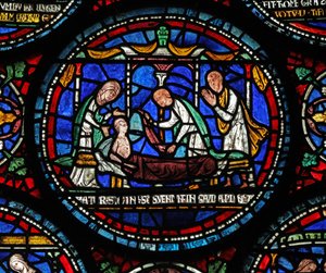 St Thomas Becket Mucizesi penceresinden bir sahneyi gösteren s6 penceresi: Plumstead