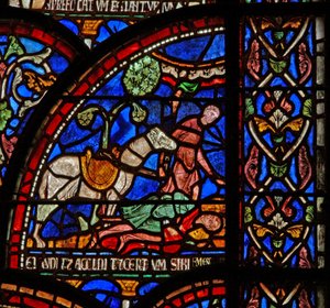 St Thomas Becket Mucizesi penceresinden bir sahneyi gösteren Windows 7: Gloucester