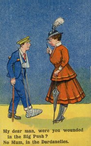 Yaralı bir askerle ilgilenen kadın (renkli taş baskı) by English School
