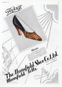 Kadın ayakkabı reklamı, 1930