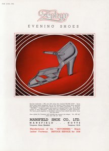 Kadın ayakkabı reklamı, 1930
