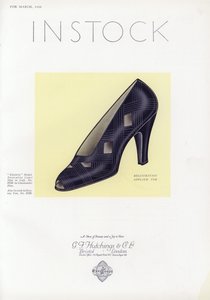 Kadın ayakkabı reklamı, 1930