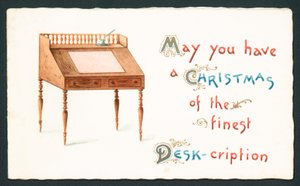 Ahşap Masa, Noel Kartı by English School