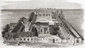 Worcester College, eski adı Gloucester Hall, Oxford c.1673, J. R. Green