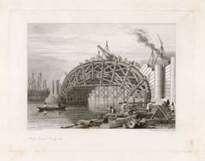 Works, Strand Bridge (yani Waterloo Bridge), Londra by English School