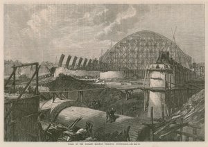 Euston Yolu üzerinde Midland Demiryolu terminalinin İşleri by English School