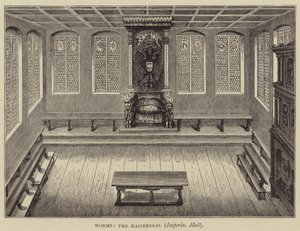 Solucanlar, Kaisersaal, İmparatorluk Salonu (gravür) by English School