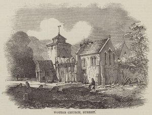 Wotton Kilisesi, Surrey (gravür) by English School