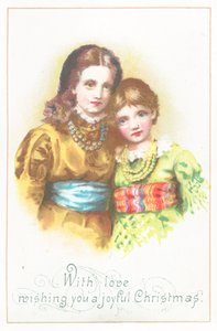 genç kızlar, noel kartı by English School