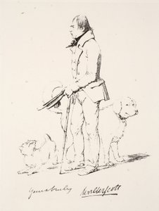 Saygılarımla, Walter Scott (kalem ve mürekkep) by English School