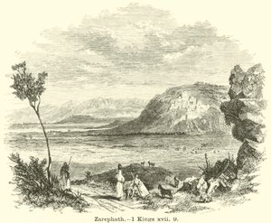 Zarephath, 1 Kral, xvii, 9 by English School