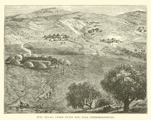 Pietermaritzburg yakınlarındaki Zwart Kop yönetimindeki Zulu Kraals by English School