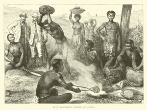 Bir Assegai dövme Zulu demirci by English School