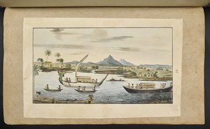 f.75 (plaka 86) Ejderha başlı bir tekne de dahil olmak üzere teknelerle Java