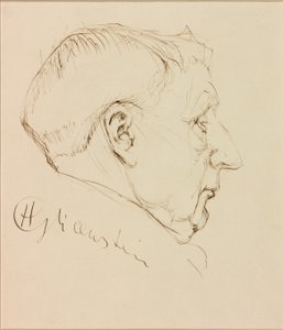 George Horton'un portresi (kağıda mürekkep (karta yapıştırılır)) by Enoch Henryk Glicenstein