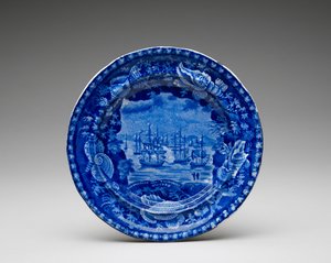 Plaka, ç. 1818-1846 (aktarma baskılı kurşun sırlı çanak çömlek) by Enoch Wood and Sons