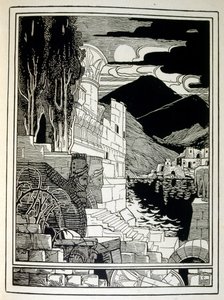 Ephraim Moses Lilien (1874-1925) tarafından resmedilen Judah kitabından Sodom kalıntıları. Lilian, Jugendstil (Alman art nouveau) tarzında yaratılan Siyonist ikonografinin babası olarak kabul edilir. İncil