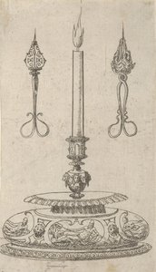 Mum Fitili Düzelticili Şamdan Tasarımı, 1560-70. by Erasmus Hornick