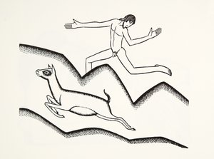 Dağların üzerinden atlamak by Eric Gill