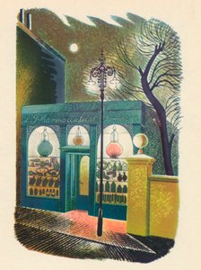 Gece Kimyager Dükkanı, 1938, 1946 by Eric Ravilious