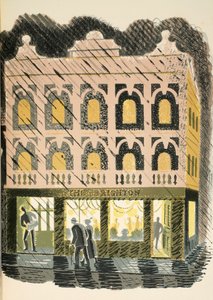 Public House, JM Richards tarafından 'High Street'ten çizim, Curwen Press, pub tarafından basılmıştır. Country Life tarafından, 1938 by Eric Ravilious