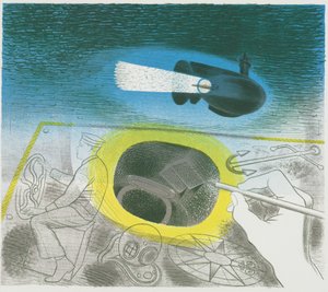 Denizaltı Serisi: Tanıtım Litografisi by Eric Ravilious