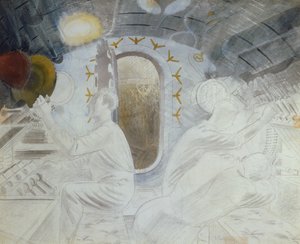 Batık Halinde Çalışma Kontrolleri, c.1940 (kağıt üzerine kalem ve wc) by Eric Ravilious