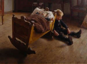 İki erkek kardeş by Erik Theodor Werenskiold