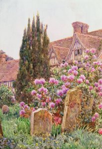 Kilise Bahçesi, Chiddingstone (wc) by Ernest Arthur Rowe