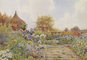 Buckinghamshire, Dama Mahkemesindeki Bahçeler by Ernest Arthur Rowe