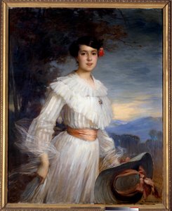 Madeleine Reclus'un portresi. Ernest Bordes'in (1852-1914) tablosu by Ernest Bordes
