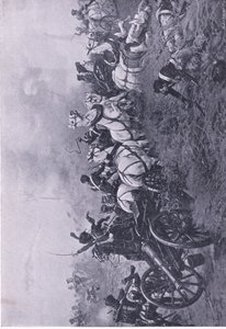 Fransız bataryasının 52. Oxfordshire Hafif Piyade Alayı tarafından Waterloo