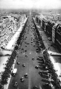 Avenue des Champs Elysees, Paris, 1931. by Ernest Flammarion