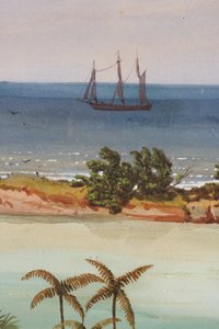 Bir Atolün Üç Parçalı Detayı, 1871 wc kağıt üzerinde by Ernest Henry Griset