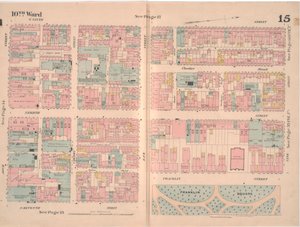 Philadelphia Şehri Sigorta Haritası; cilt 2, levha15, 1887 (el boyaması gravür)