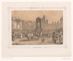 Paris'teki Fontaine des Innocents'ın görünümü Fontaine des masums (nesne üzerindeki başlık) by Ernest Jaime
