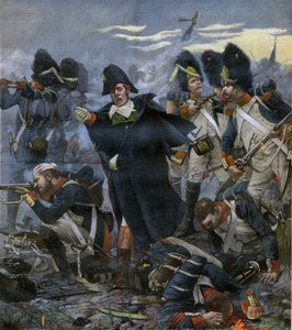 General Pierre Cambronne (1770-1842), Waterloo Savaşı'nda birliklerinin yanında - Delahaye'den sonra gravür, Ernest Jean (1855-1921) -