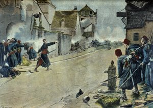 Paul Deroulede Montbeliard savaşında (Gravür)