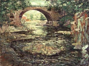 Eski Taş Köprü (tuval üzerine yağlı boya) by Ernest Lawson