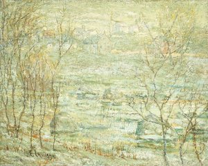 Bahar Manzarası, Harlem Nehri by Ernest Lawson