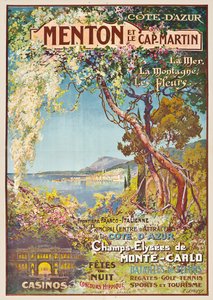 Menton ve Cap-Martin, by Ernest Louis Lessieux