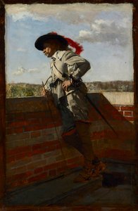 bir terasta by Ernest Meissonier