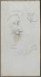 Eskiz defteri, sayfa 14: Şekiller. by Jean Louis Ernest Meissonier