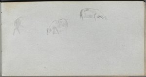 Sketchbook, sayfa 20: Animal Study. by Jean Louis Ernest Meissonier
