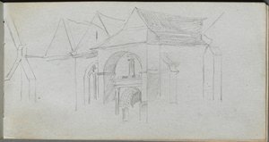 Sketchbook, sayfa 22: Mimari Çalışma. by Jean Louis Ernest Meissonier