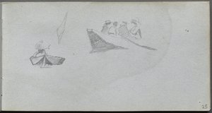 Sketchbook, sayfa 25: Teknelerde Figür Çalışmaları. by Jean Louis Ernest Meissonier