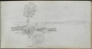 Sketchbook, sayfa 28: Peyzaj Çalışması by Ernest Meissonier